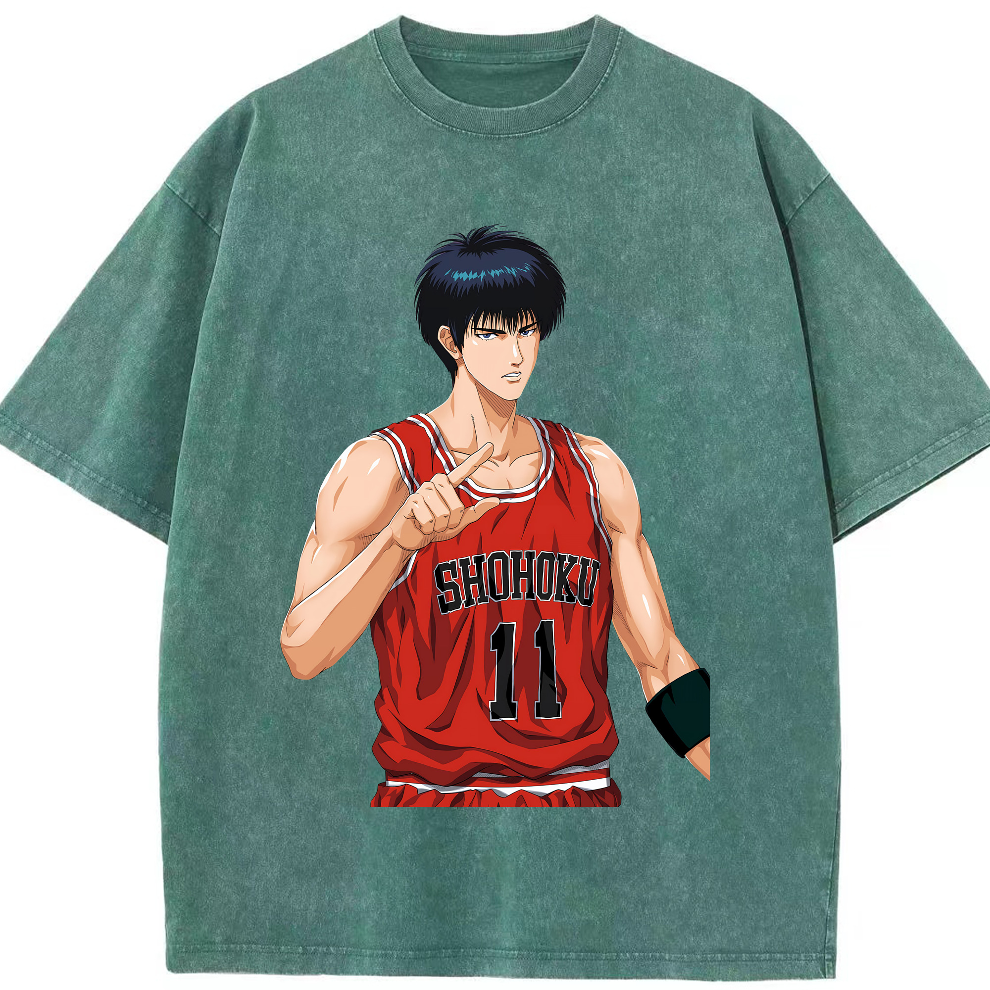 （画像用） SLAM DUNK／スラムダンク 綿100% ヴィンテージ風 半袖Tシャツ（フロントプリント）